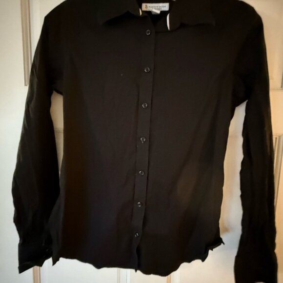 Black Casual Button Down Shirt - Picture 2 of 4